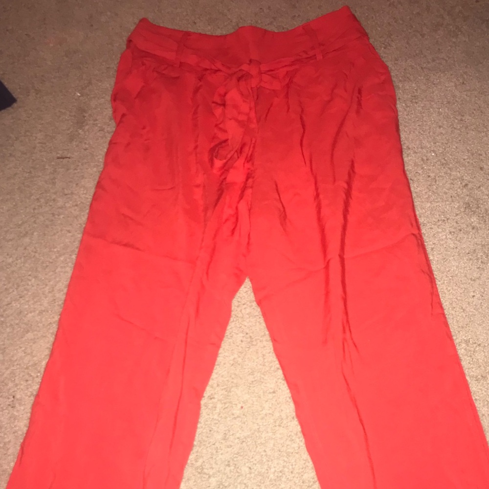 Mine brand soft pants orange summer pants sz Small